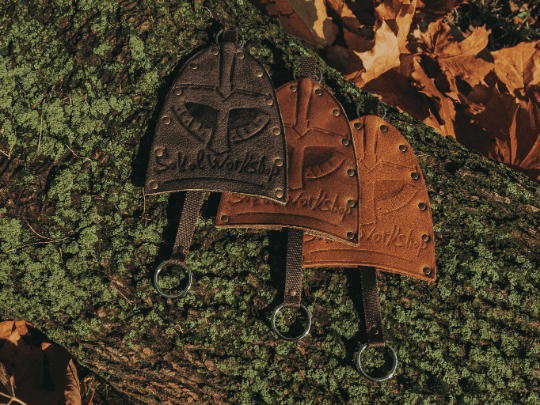 Viking Leather Key Holder - Olive