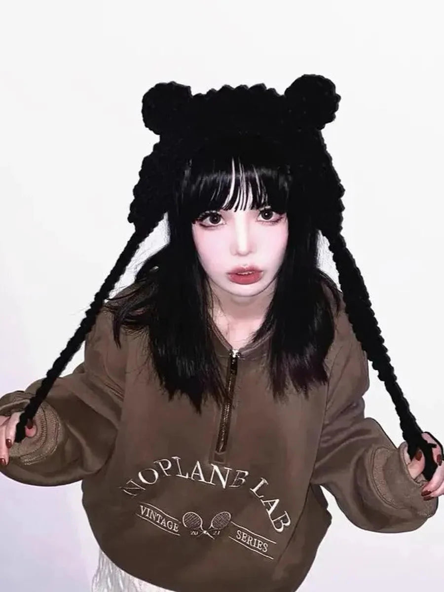 'Babe Bear' Knitting Ear Muff Winter Hat