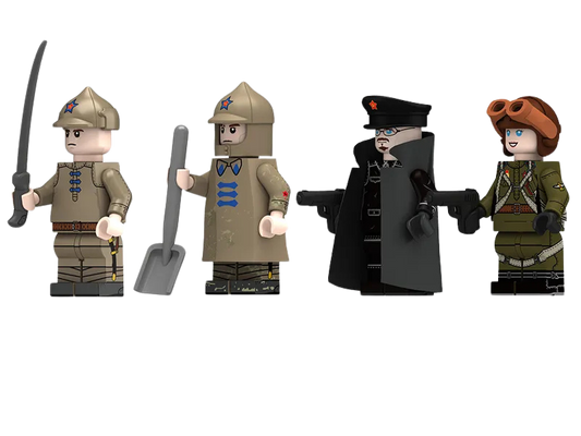 WWII - Russian Mixed Troops - 4 Man Squad - Mil-Blox