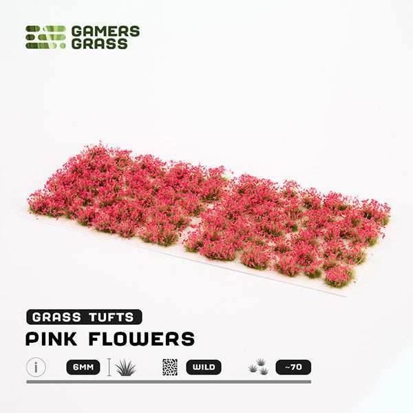 Gamers Grass Tufts: Pink Flowers- Wild - 