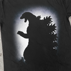 Godzilla 'Aura' Heavyweight Faded Black T-Shirt
