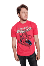 Spider-Man Spidey Swinging Marvel Comics Adult Graphic T-Shirt - S