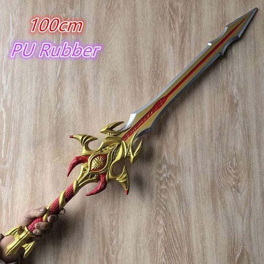 1:1 Cosplay Chinese Dou luo Doula Continent Asura gold Sword Styles Weapon Prop Bloody Sword Cos Halloween Props Gift Toy