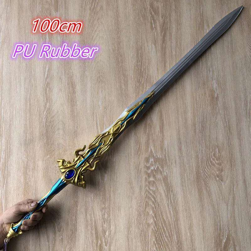 1:1 Cosplay Chinese Dou luo Doula Continent Asura gold Sword Styles Weapon Prop Bloody Sword Cos Halloween Props Gift Toy