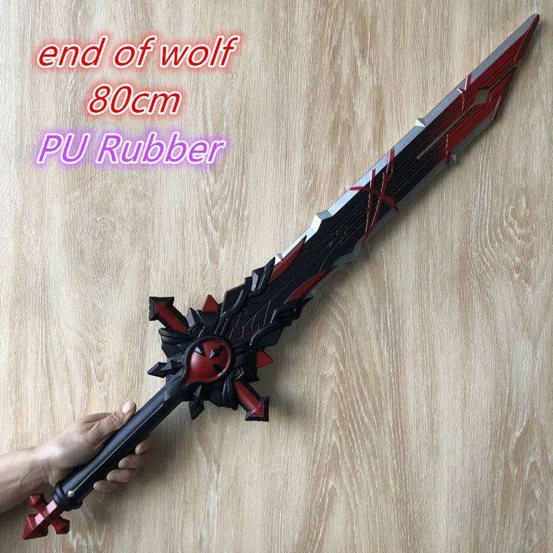 1:1 Cosplay Genshin Impact Sword Freedom Sworn Sword end of wolf Safety PU Model Weapon Mistsplitter Diluc Sword