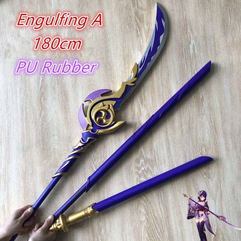 1:1 Cosplay Genshin Impact Sword Freedom Sworn Sword end of wolf Safety PU Model Weapon Mistsplitter Diluc Sword