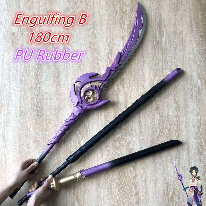 1:1 Cosplay Genshin Impact Sword Freedom Sworn Sword end of wolf Safety PU Model Weapon Mistsplitter Diluc Sword