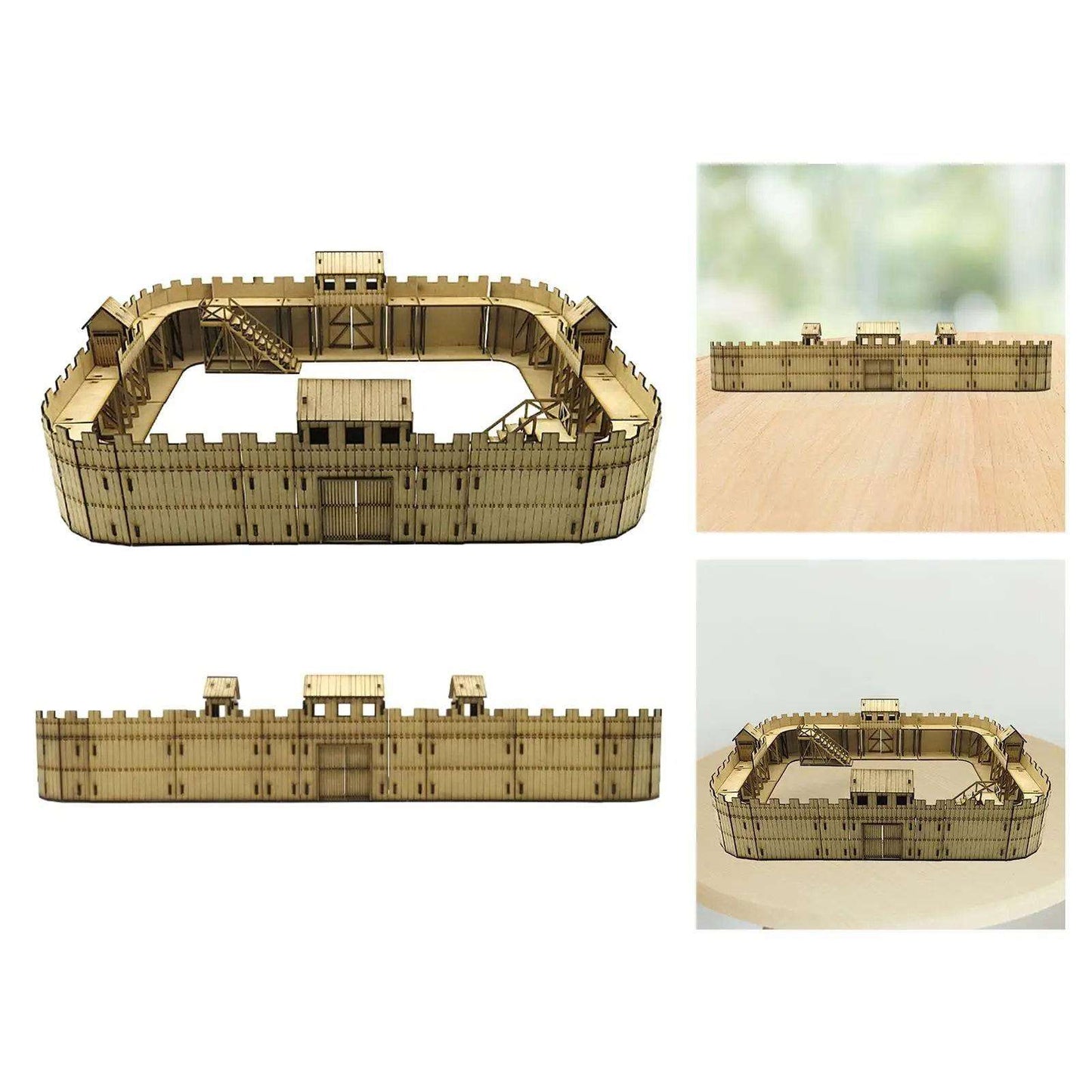 1/72 Fortress Building Model Kits DIY 3D Puzzles Innteractive Unassembly for Model Railway War Scene Layout Sand Table Decor