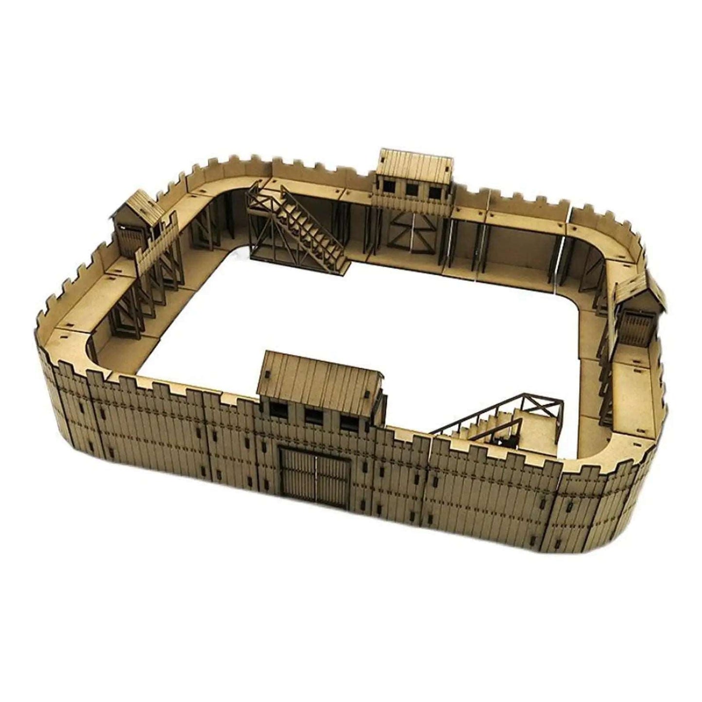 1/72 Fortress Building Model Kits DIY 3D Puzzles Innteractive Unassembly for Model Railway War Scene Layout Sand Table Decor