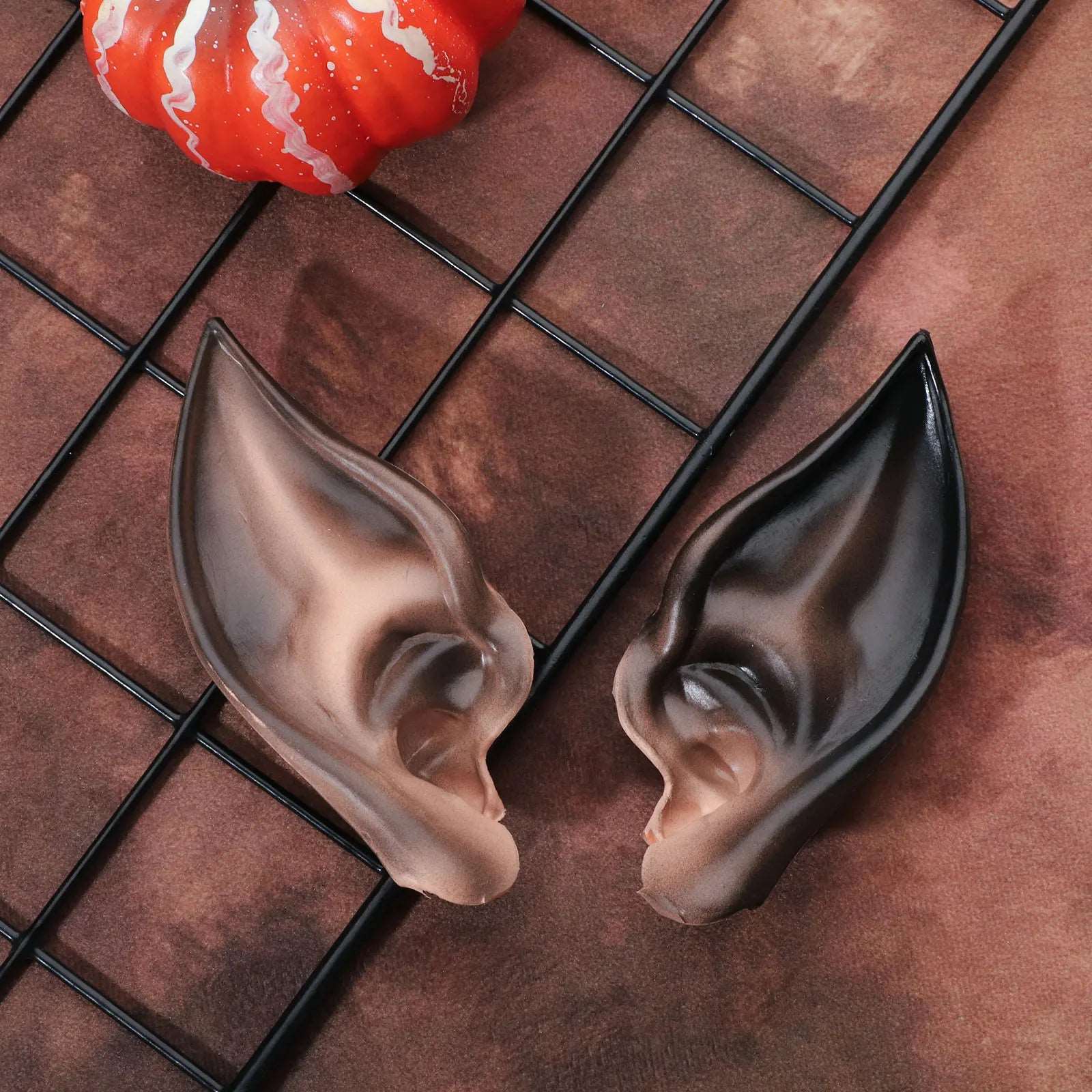 1 Pair Long Brown Elf Ears Cosplay Fairy Ears Vampire Dress Up Accessory for Halloween Renaissance Fantasy LARP Masquerade Party