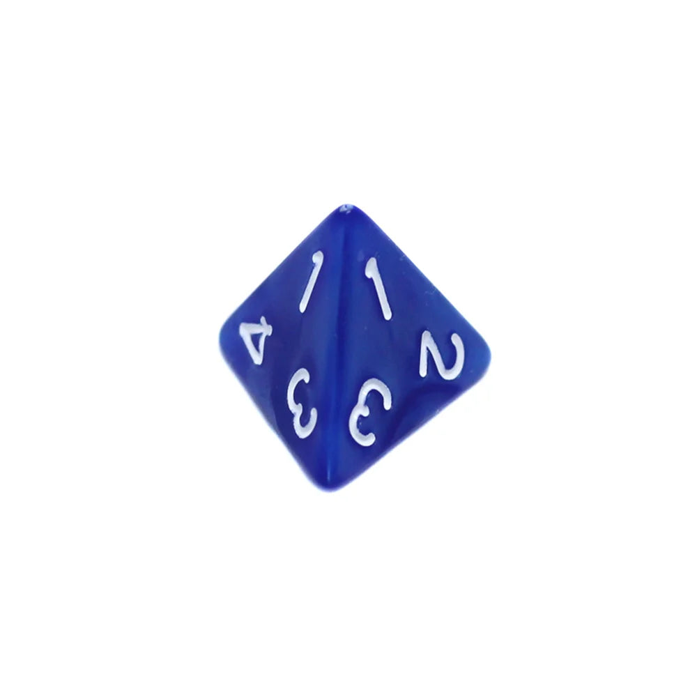 10 Pieces D4 4-sided Pearl Digital Dice For Tabletop Role Playing Games Math Teaching Accessory