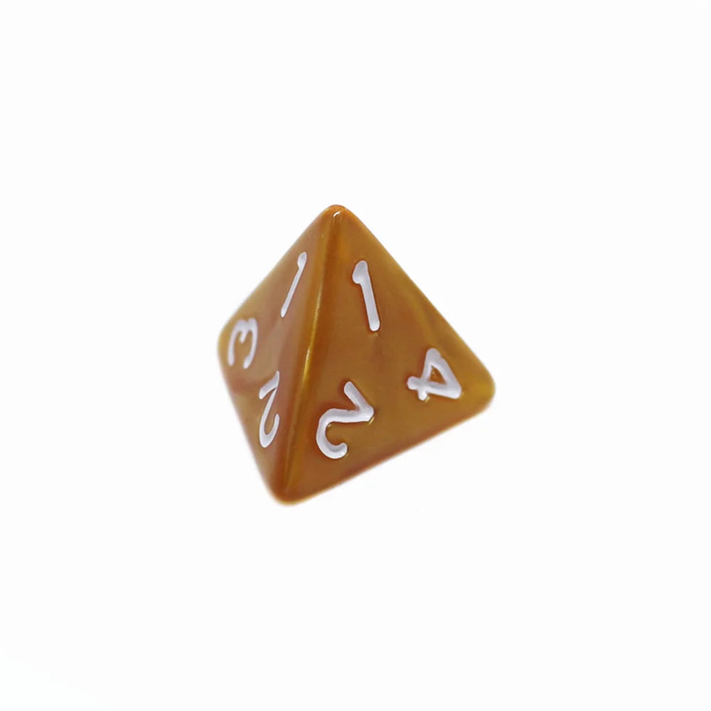 10 Pieces D4 4-sided Pearl Digital Dice For Tabletop Role Playing Games Math Teaching Accessory