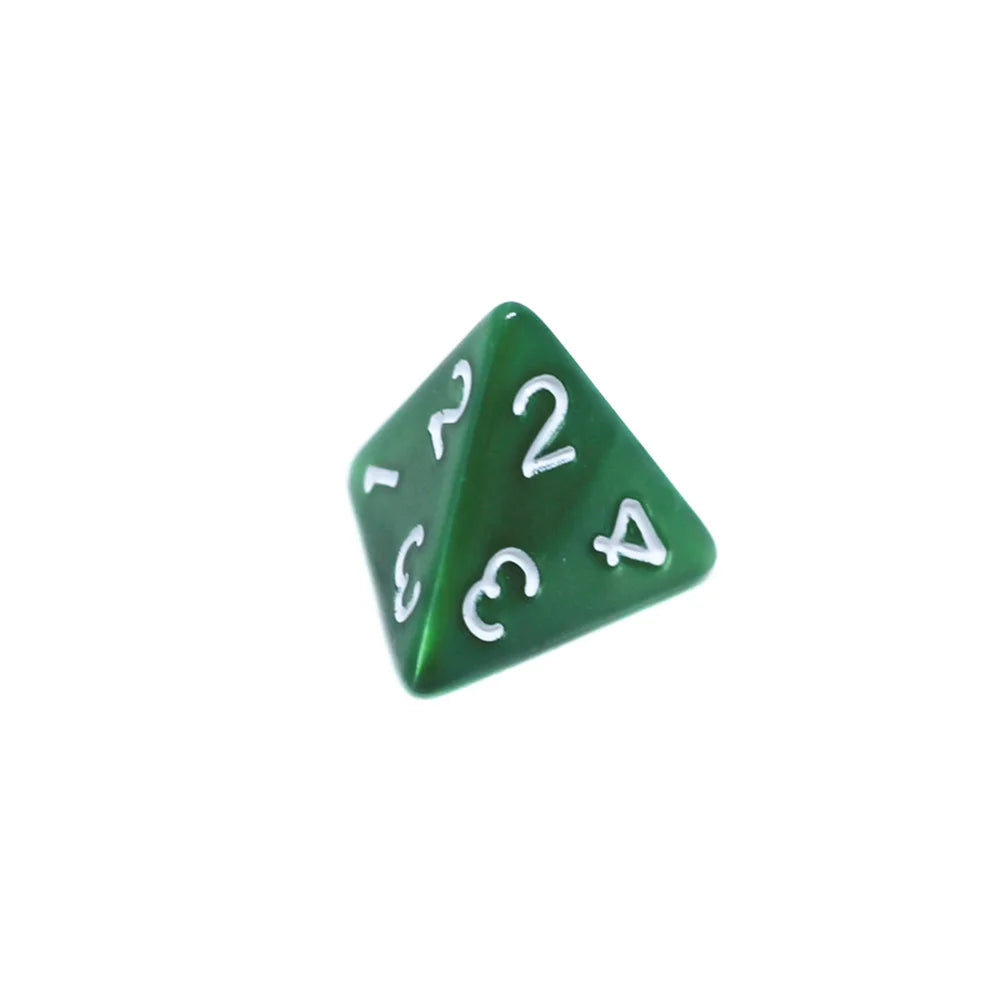 10 Pieces D4 4-sided Pearl Digital Dice For Tabletop Role Playing Games Math Teaching Accessory