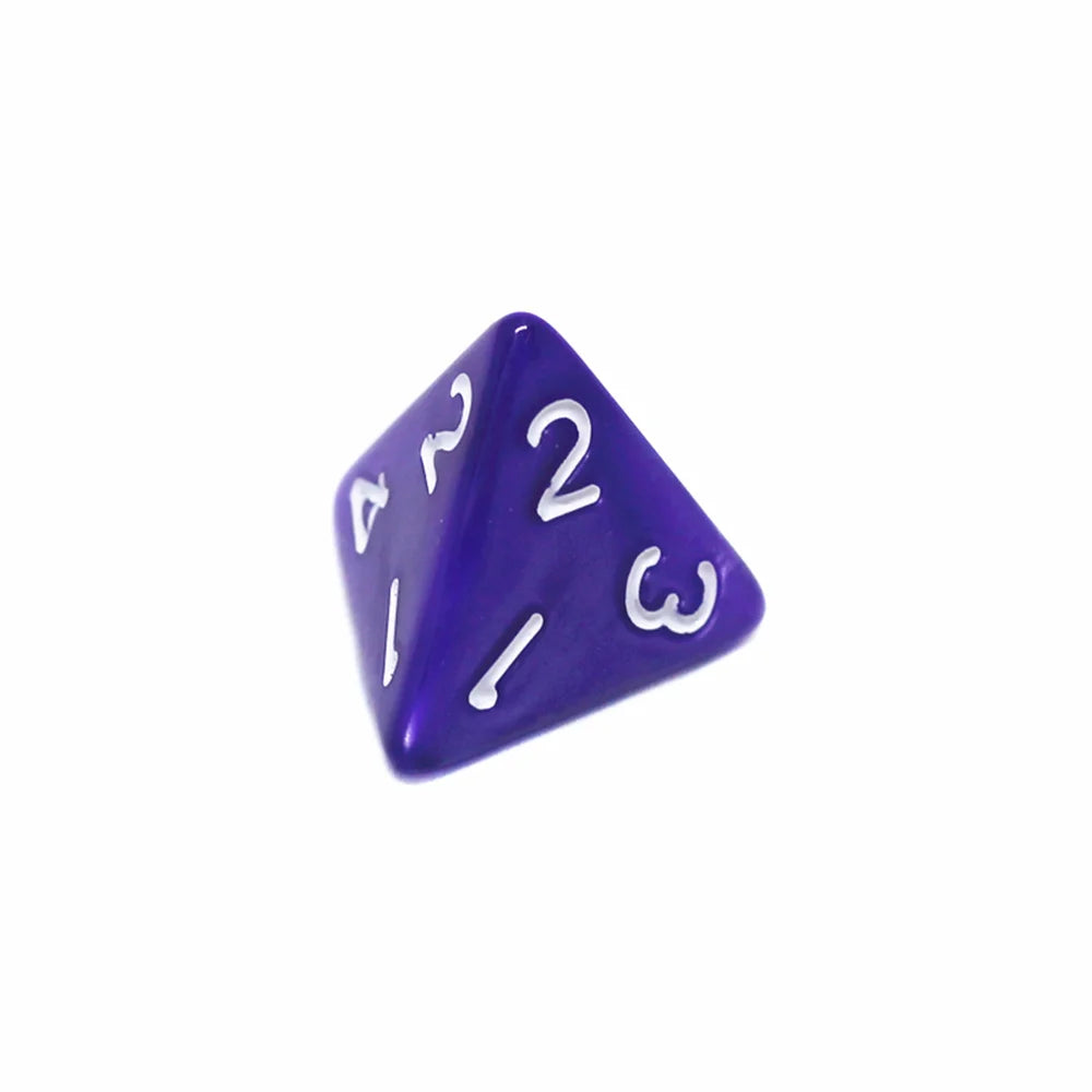 10 Pieces D4 4-sided Pearl Digital Dice For Tabletop Role Playing Games Math Teaching Accessory