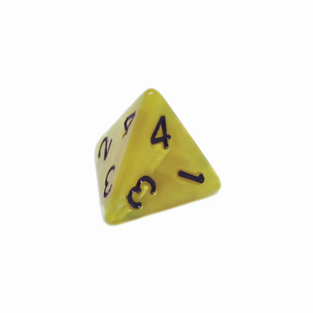 10 Pieces D4 4-sided Pearl Digital Dice For Tabletop Role Playing Games Math Teaching Accessory