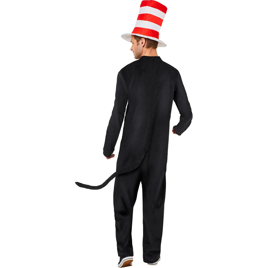 Adult Dr. Seuss The Cat In The Hat Costume Jumpsuit