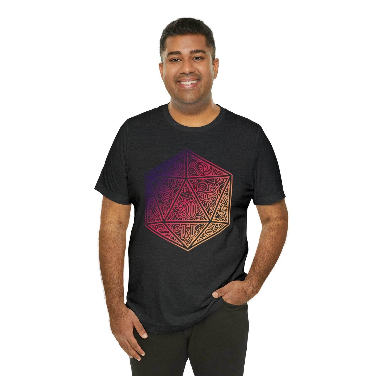 Ombre Ornamental Dice Shirt - Asphalt / S