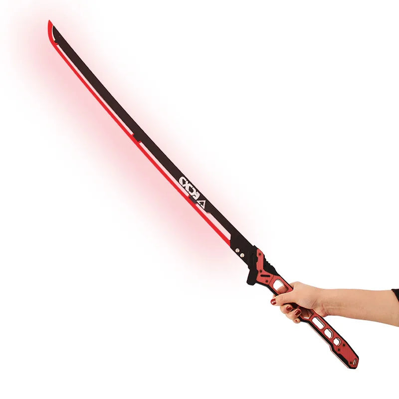 108cm Cyberpunk Errata Light saber Thermal Katana Blade Game Peripheral Acrylic Glow Samurai Sword Model for Cosplay Gifts Toys