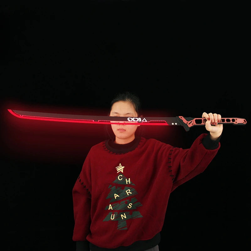 108cm Cyberpunk Errata Light saber Thermal Katana Blade Game Peripheral Acrylic Glow Samurai Sword Model for Cosplay Gifts Toys