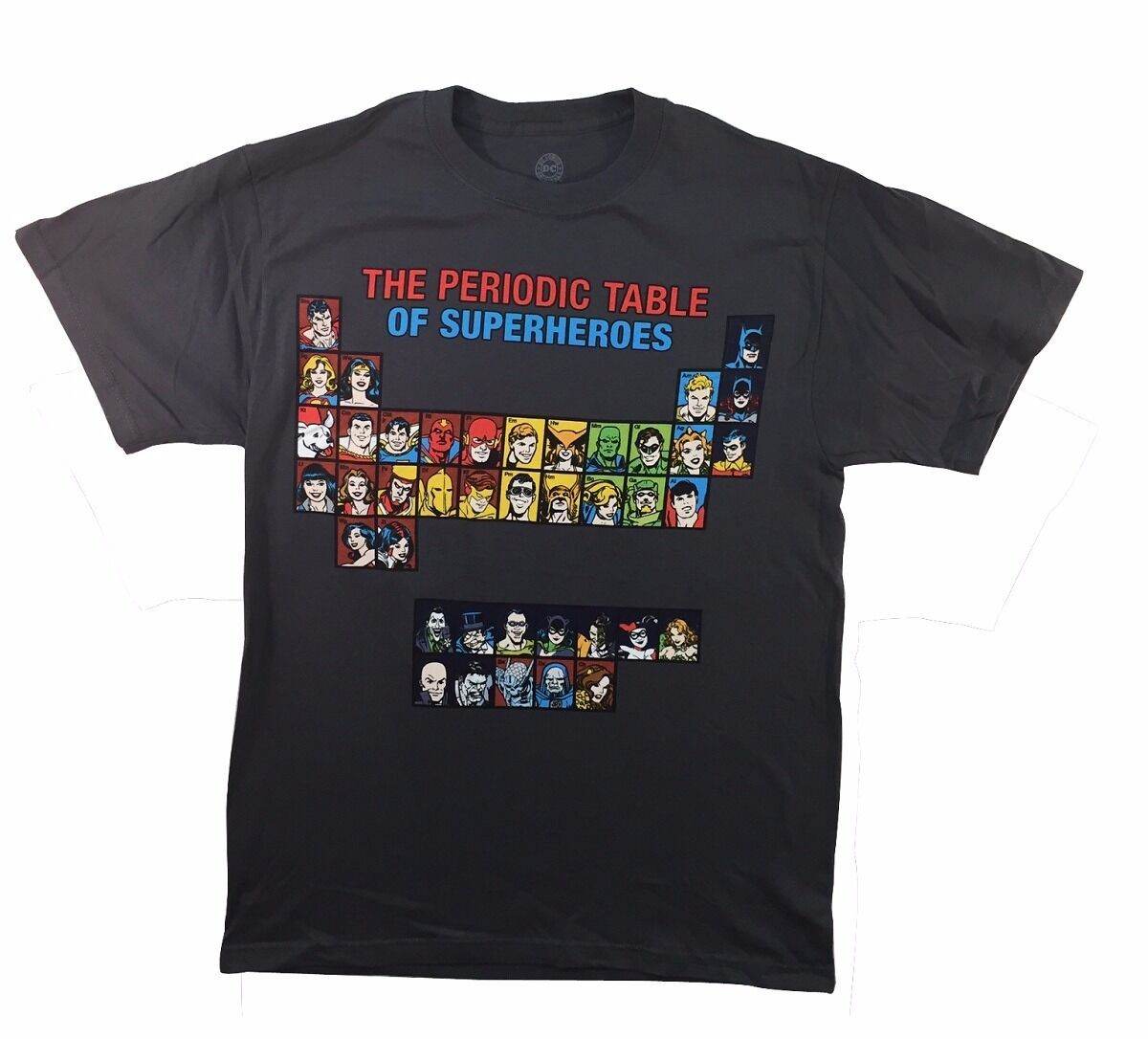 DC Comics Periodic Table Of Super Heroes Adult T-Shirt - S