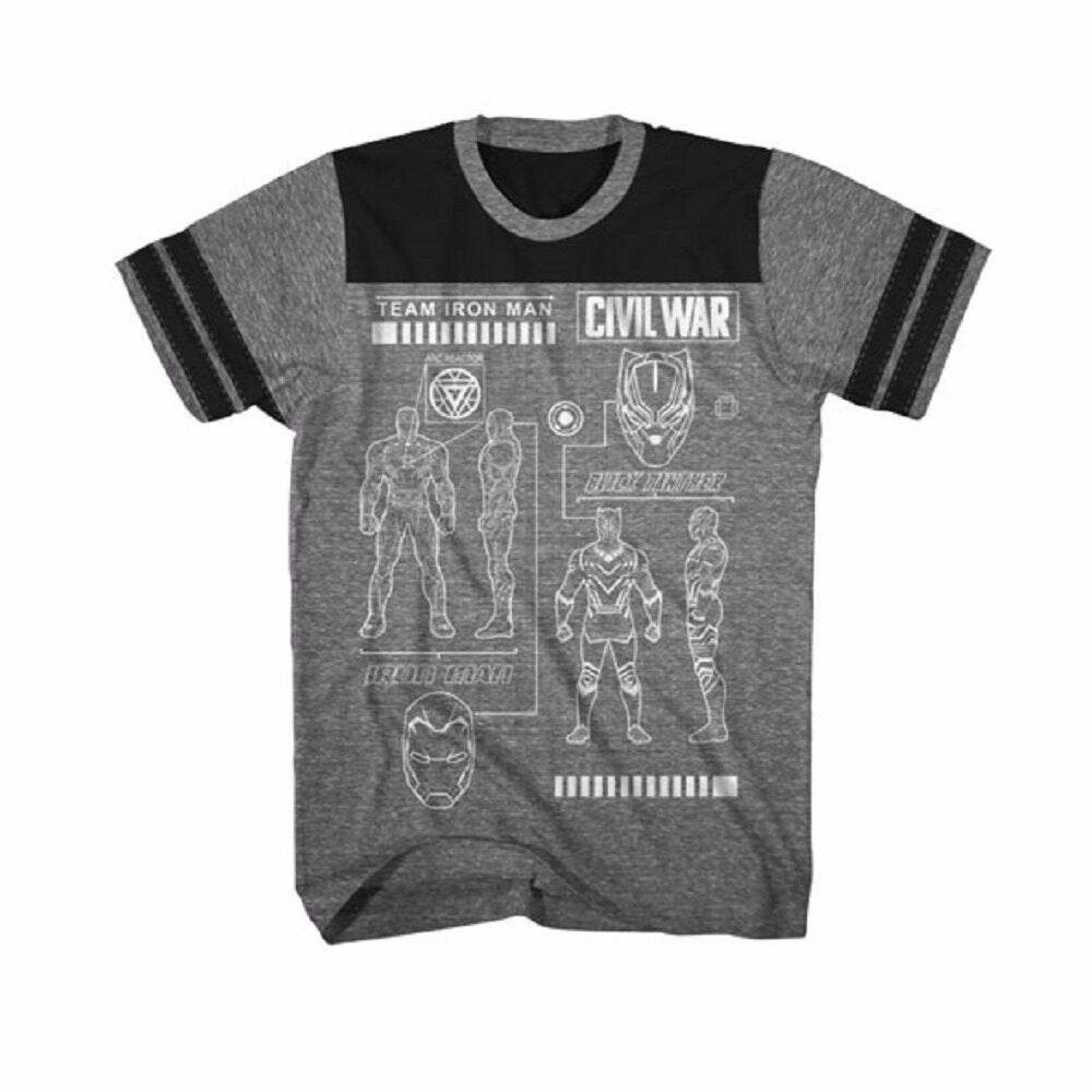 Iron Man Team Scheme Marvel Adult T-Shirt - S