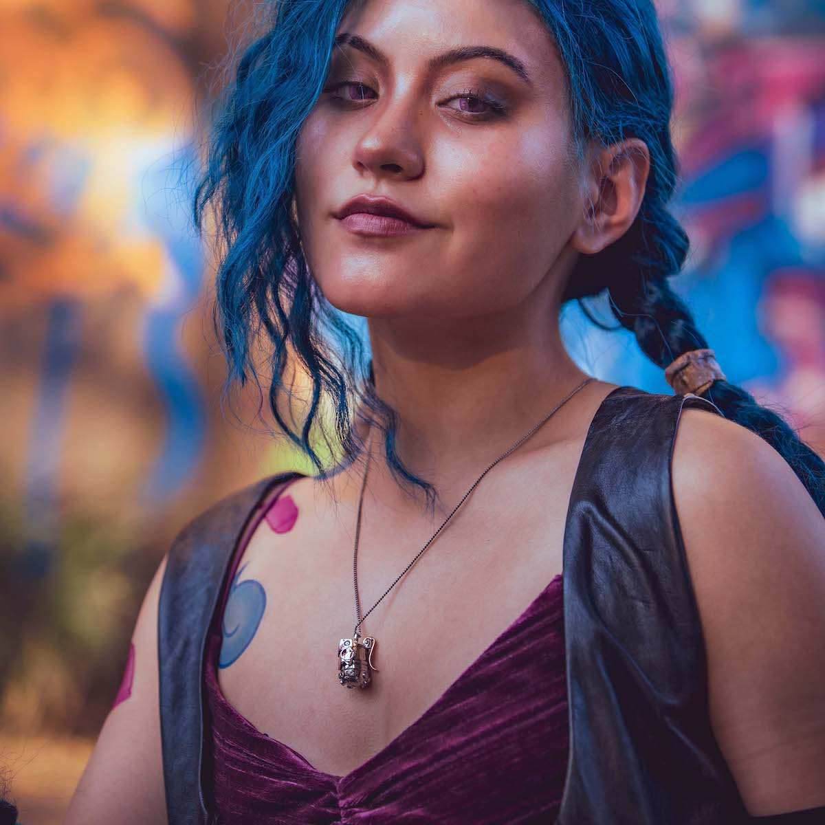 League of Legends X RockLove ARCANE Articulated Jinx Chomper Pendant - 