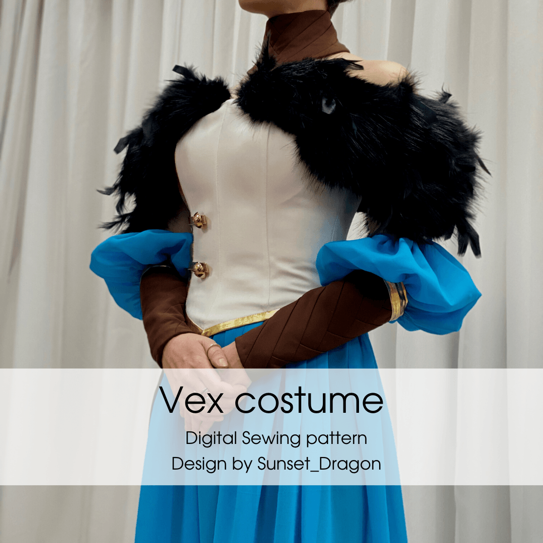 Vex Corset Costume Set for Cosplay Enthusiasts Digital Sewing Patterns - 