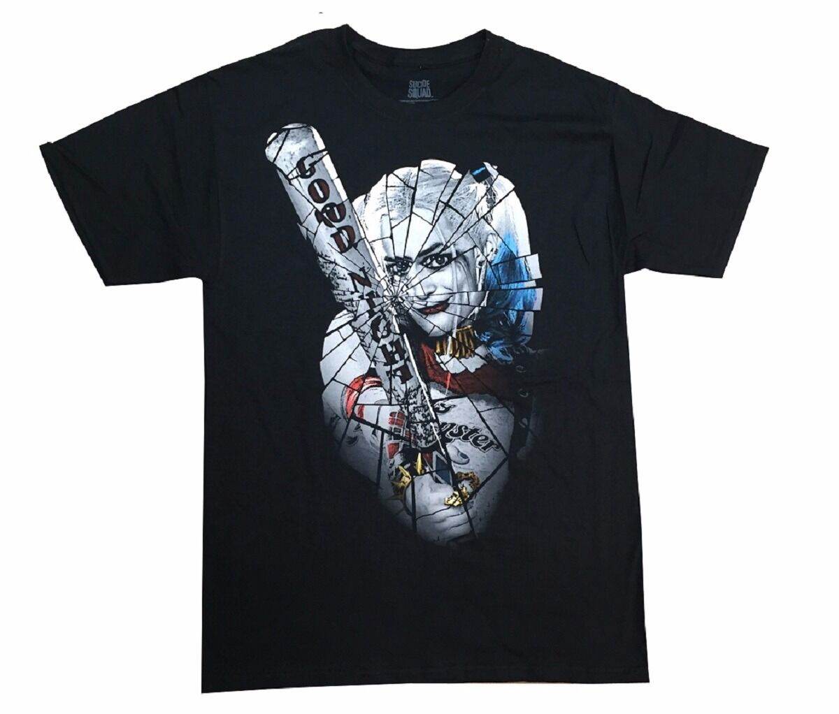 Suicide Squad Harley Quinn Shattered Glass Adult T-Shirt - S