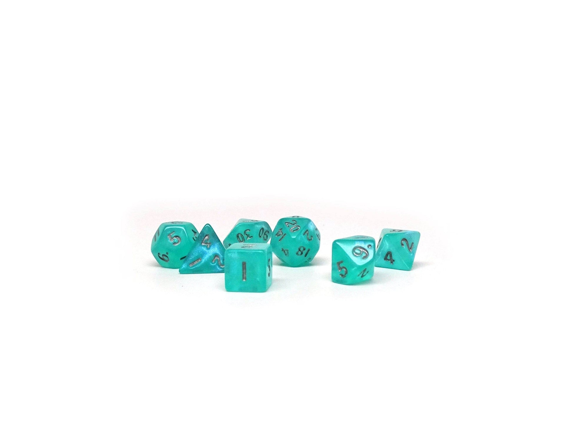 10mm Aqua Shine Mini Dice Set - 
