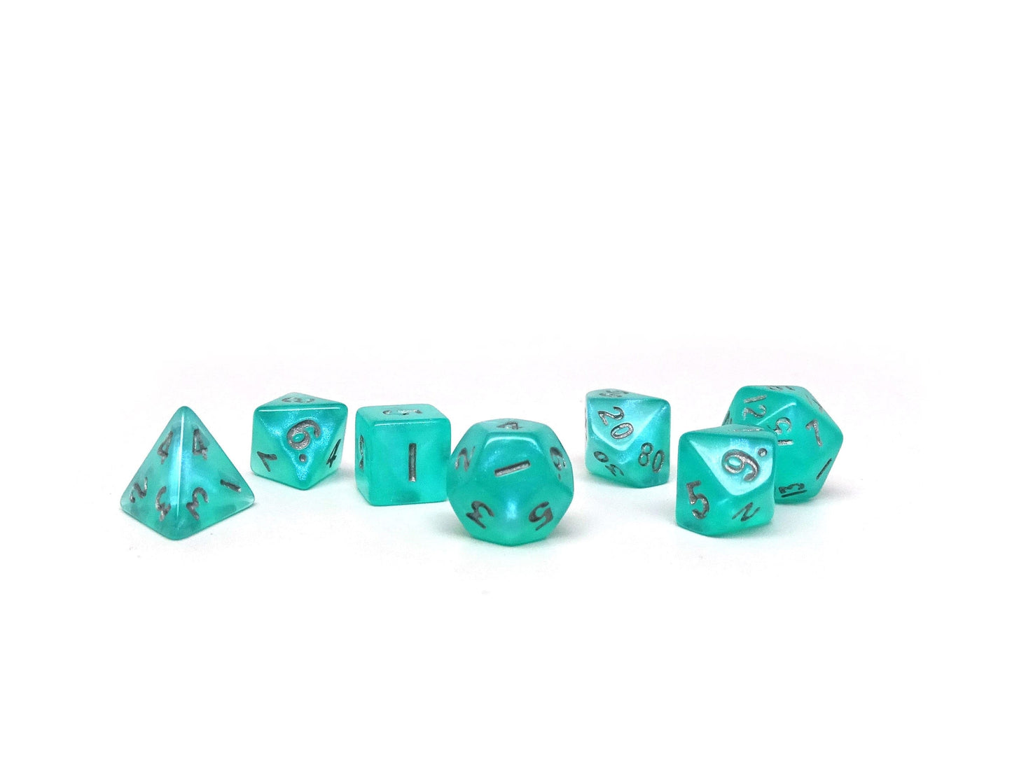 10mm Aqua Shine Mini Dice Set