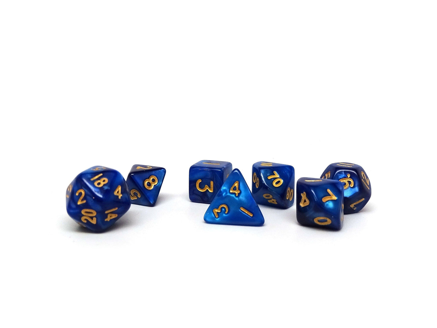 10mm Black and Blue Mini Dice Set