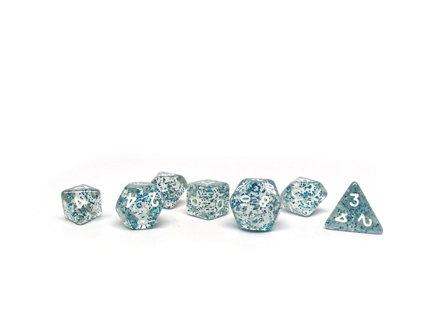 10mm Blue Sparkle Mini Dice Set