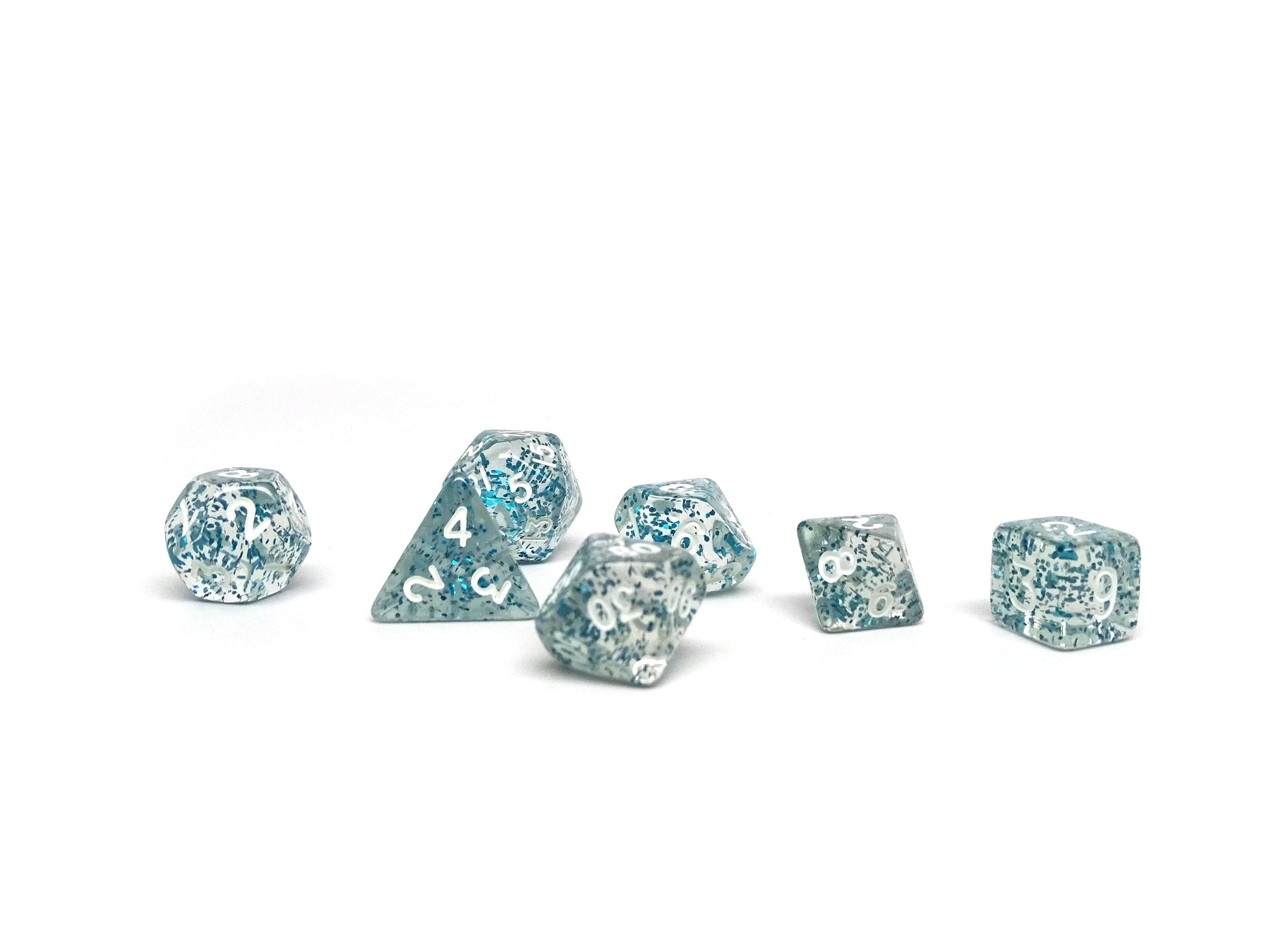 10mm Blue Sparkle Mini Dice Set