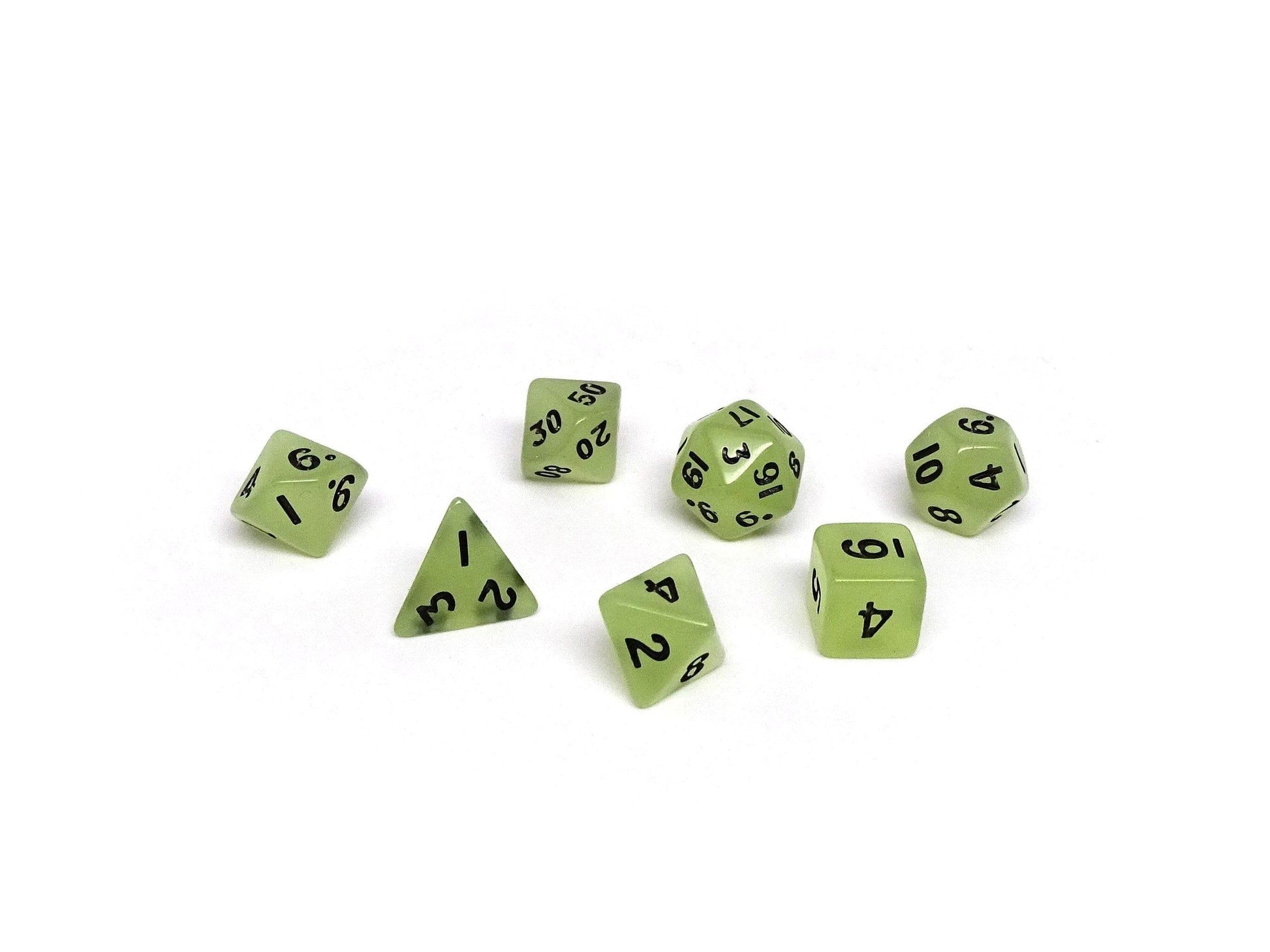 10mm Glow in the Dark Mini Dice Set - 