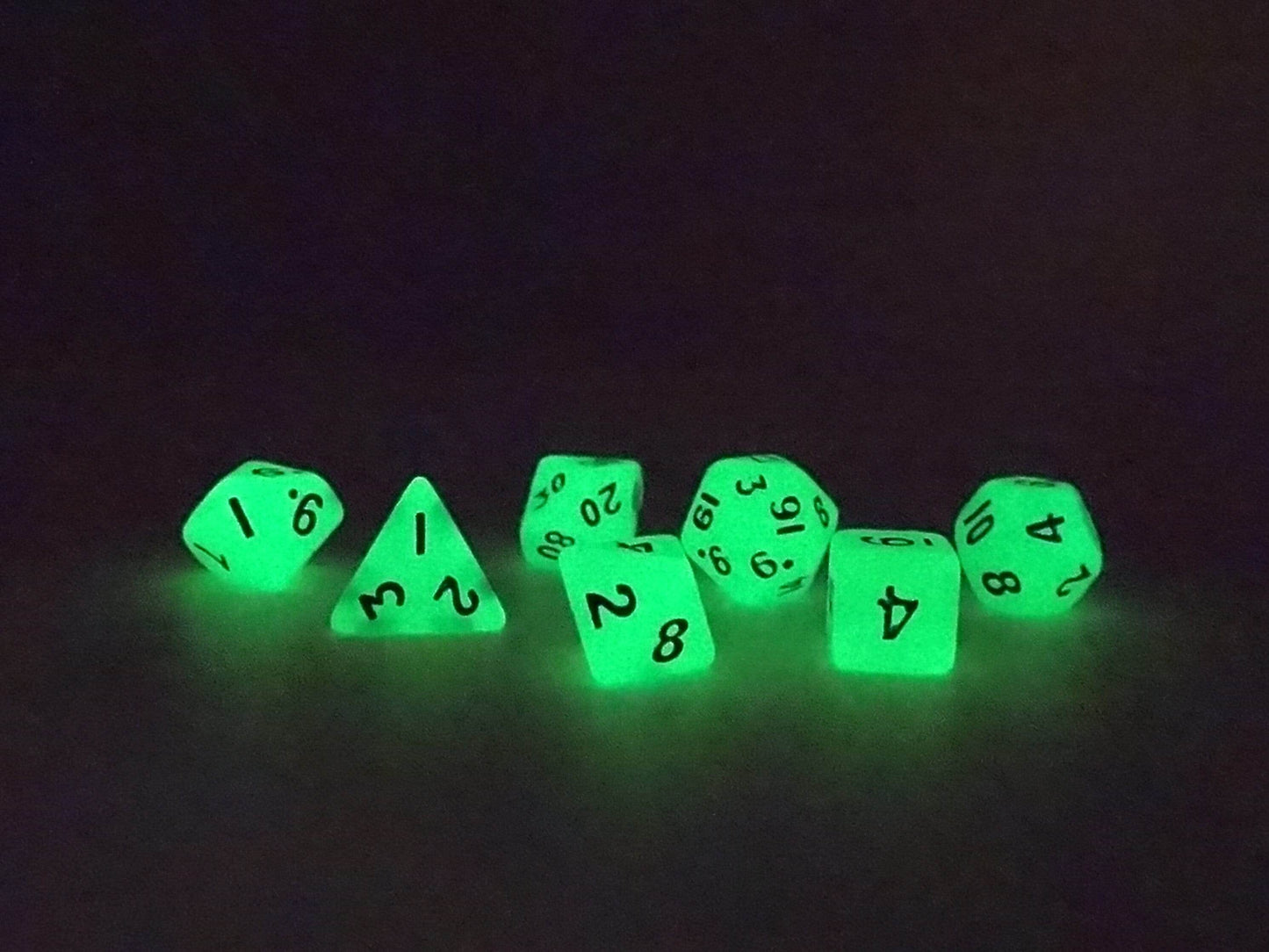 10mm Glow in the Dark Mini Dice Set - 