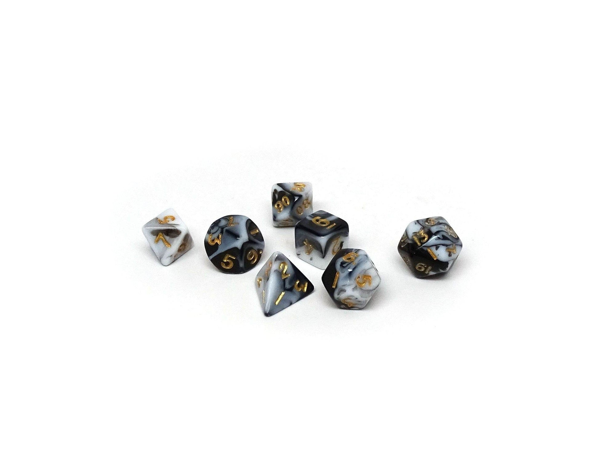 10mm Marbled Mini Dice Set - 