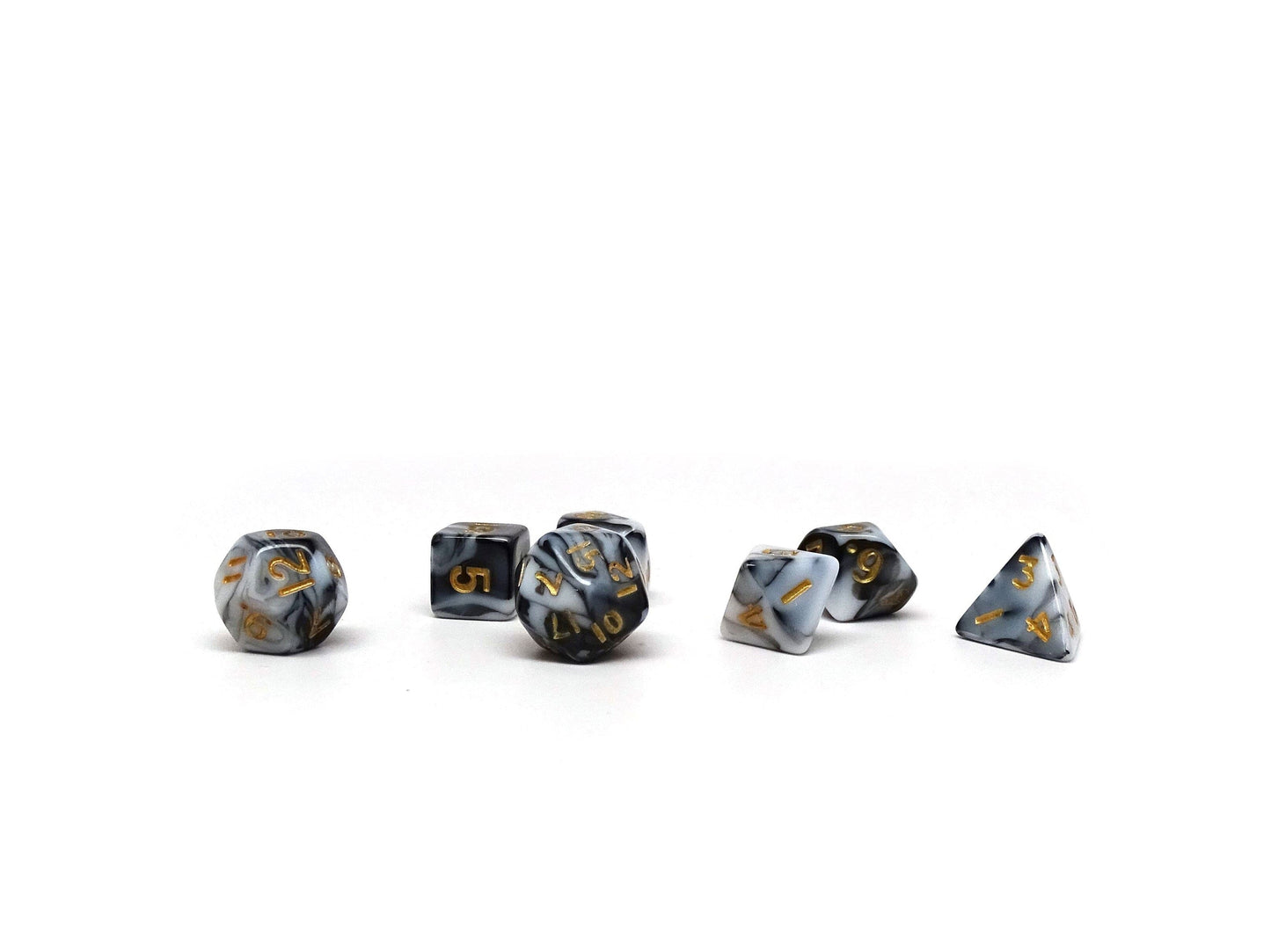 10mm Marbled Mini Dice Set