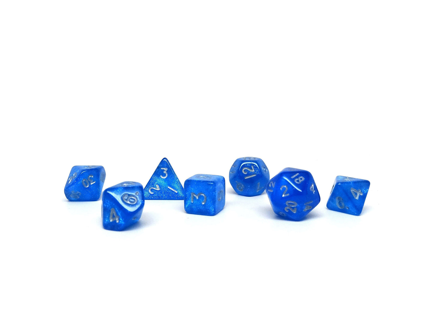 10mm Ocean Blue Mini Dice Set