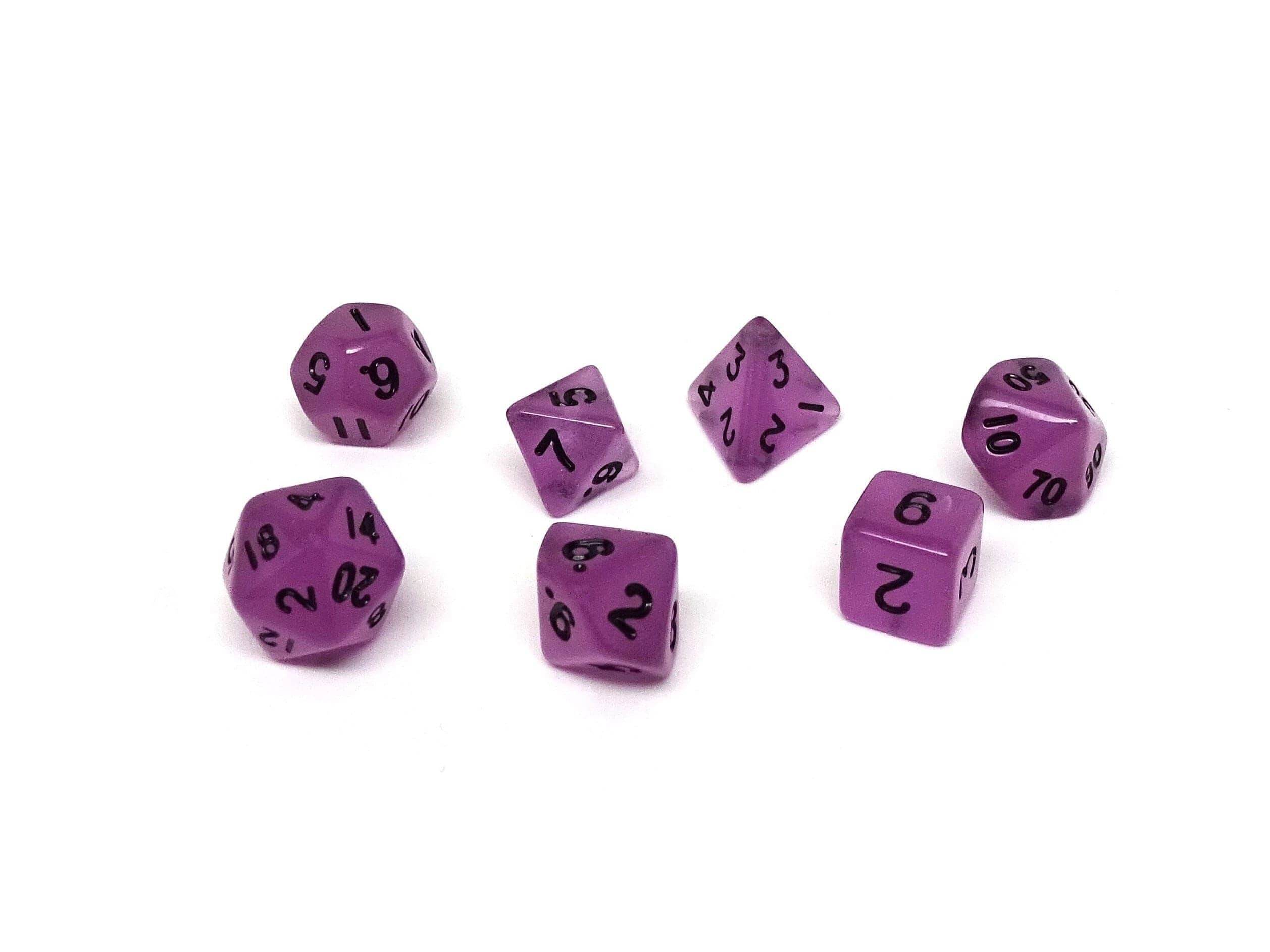 10mm Poison Purple Mini Dice Set - 