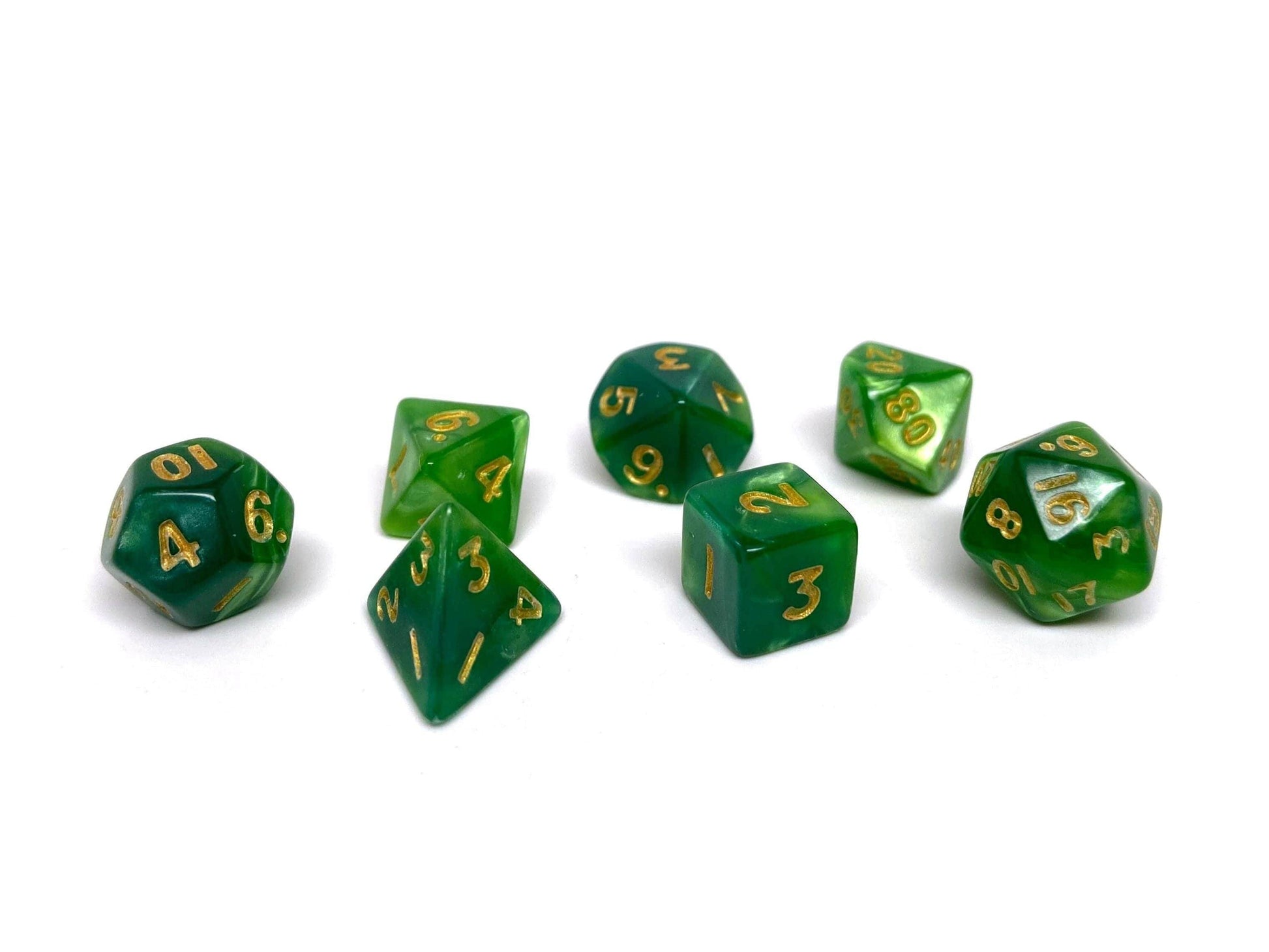 10mm Shamrock Swirl Mini Dice Set - 