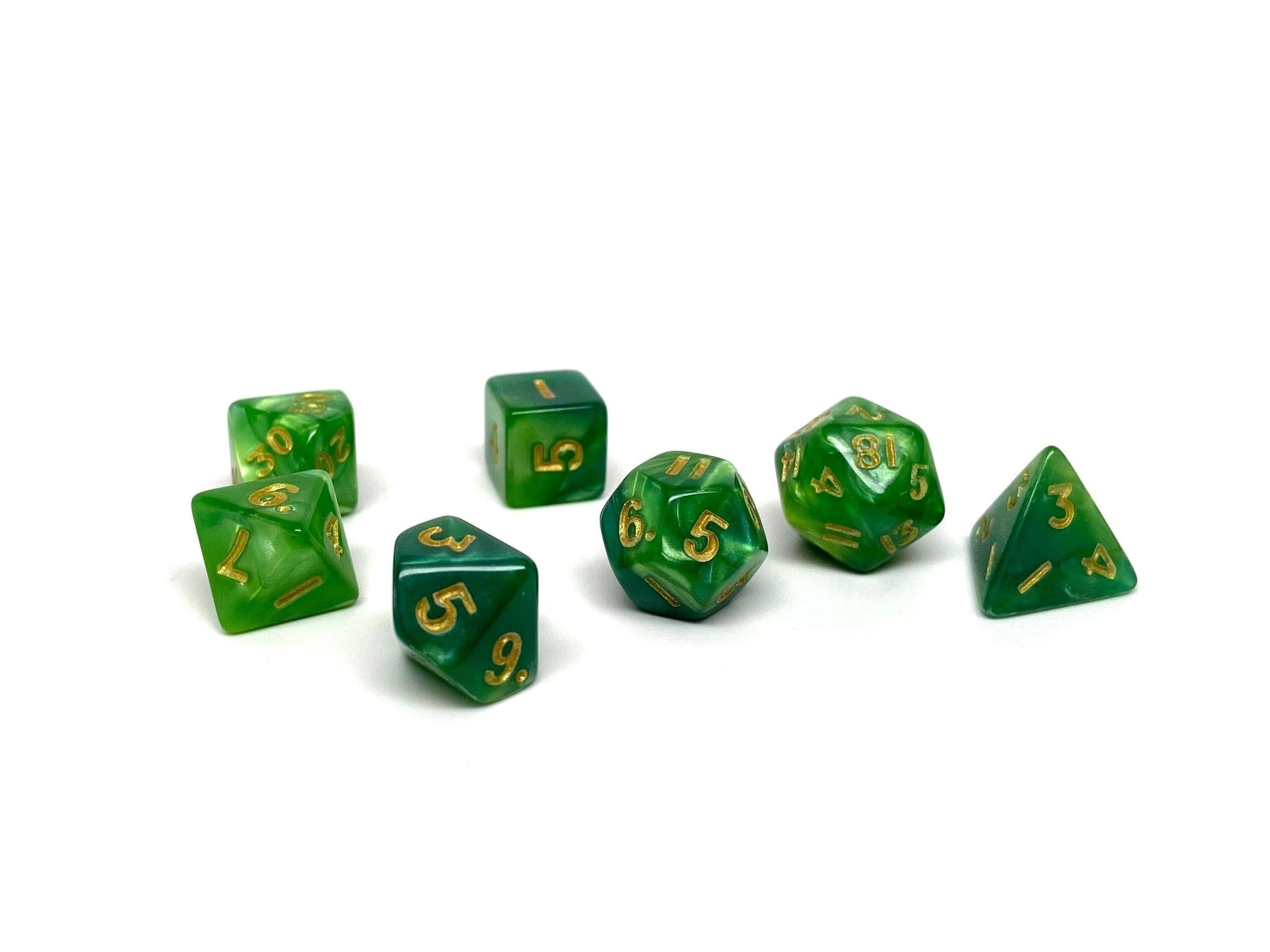 10mm Shamrock Swirl Mini Dice Set