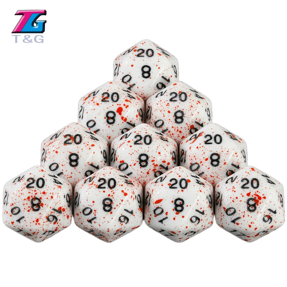 10Pcs/Set Polyhedral D4-D20 Multi Sides Dice DND Games for Opaque Digital Dice for Funny Party Board Game