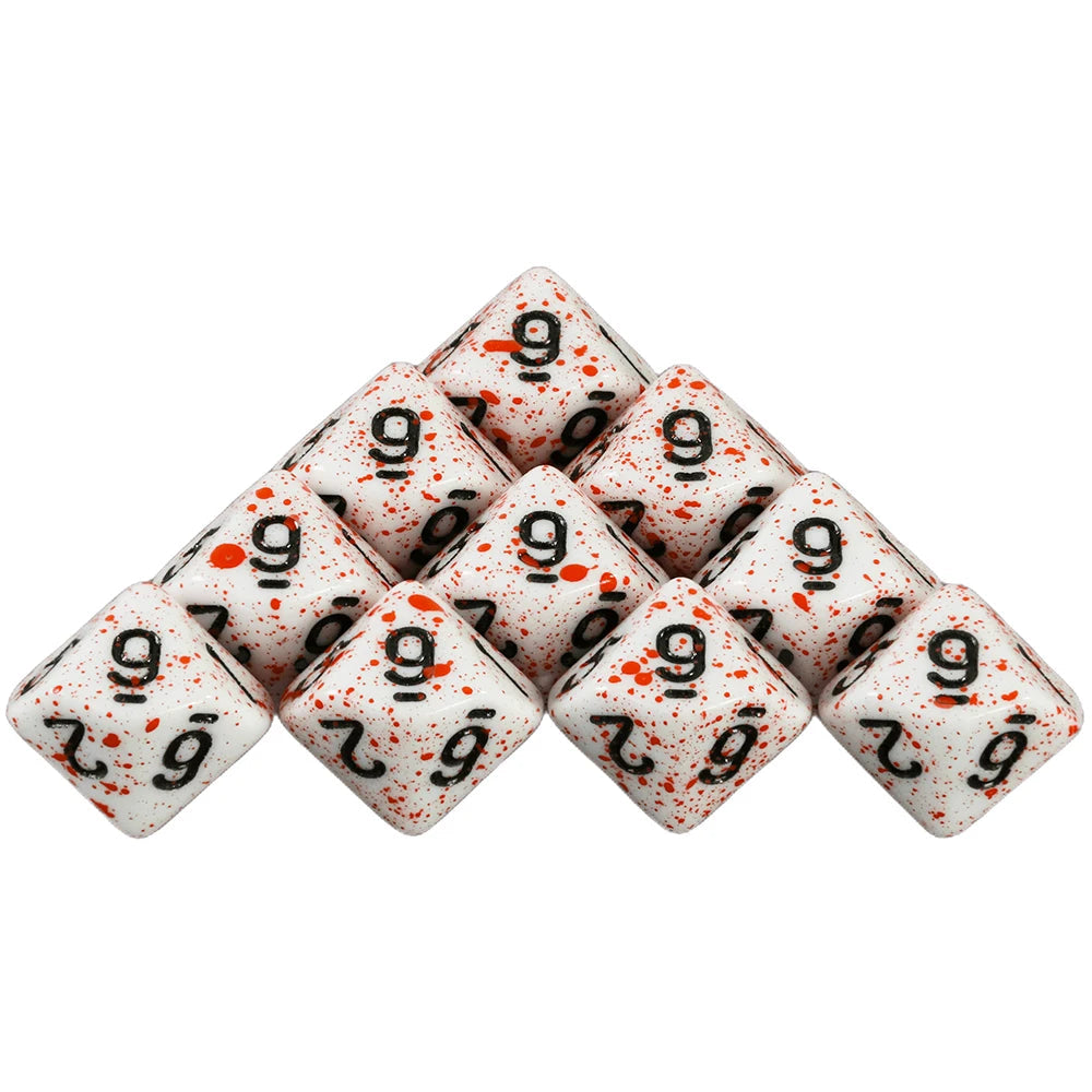 10Pcs/Set Polyhedral D4-D20 Multi Sides Dice DND Games for Opaque Digital Dice for Funny Party Board Game