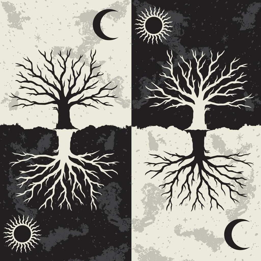 As Above So Below Tree Knee High Socks - 