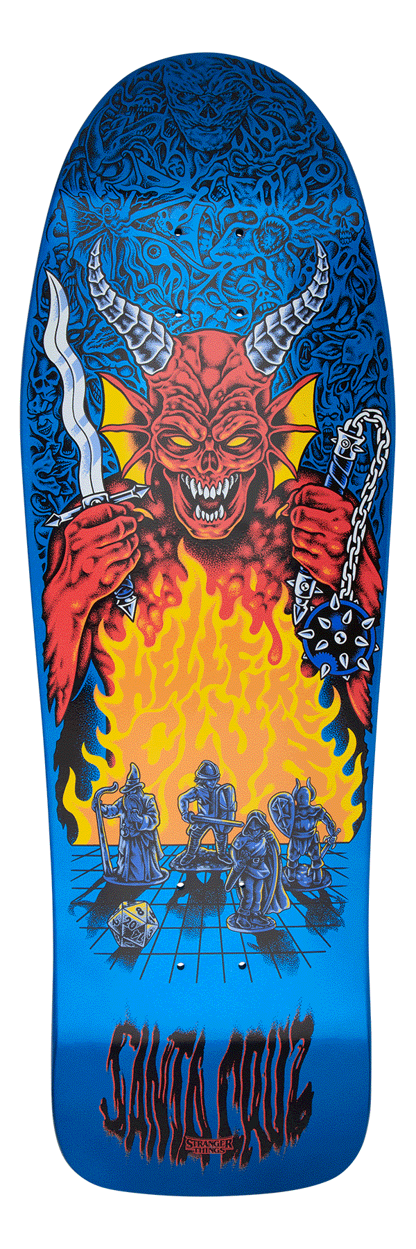 SANTA CRUZ x STRANGER THINGS KNOX HELLFIRE PIT 10.07" SKATEBOARD DECK