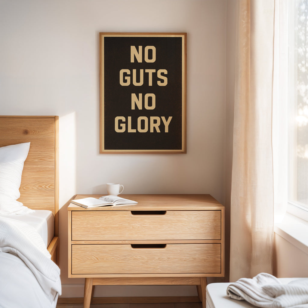 No Guts No Glory Vintage Poster