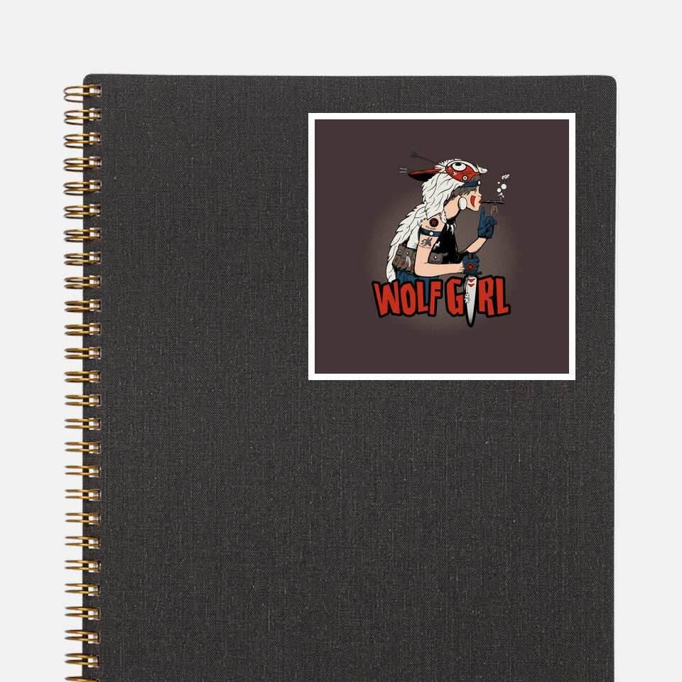Wolf Girl - None / Black / 3x3