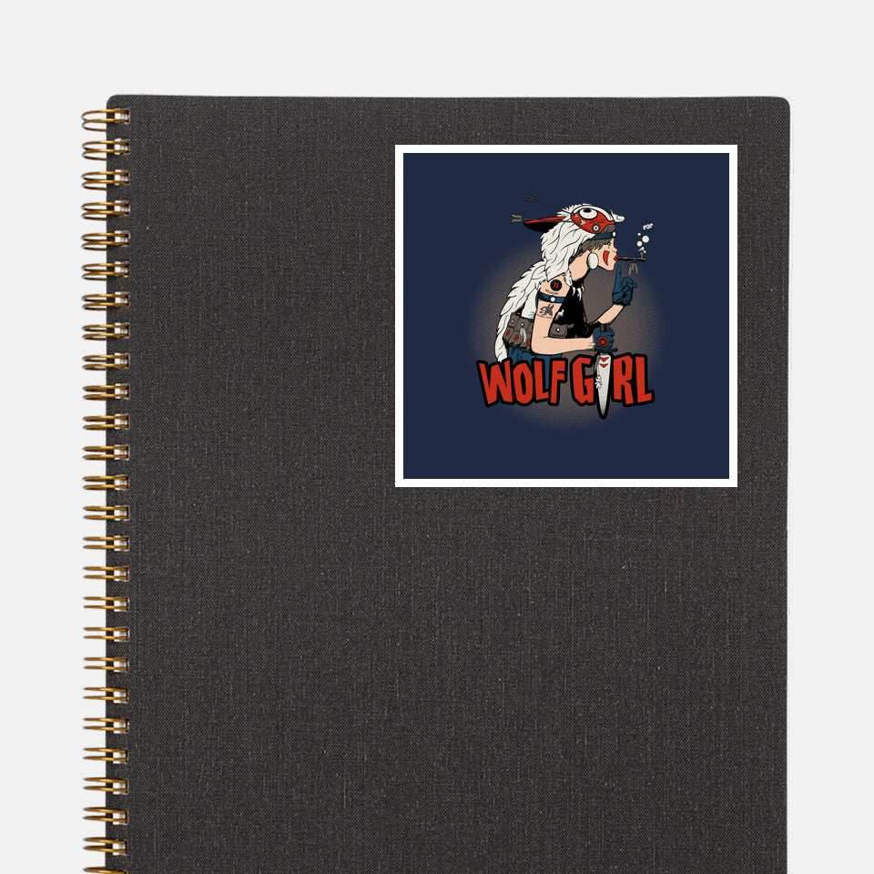 Wolf Girl - None / Black / 3x3