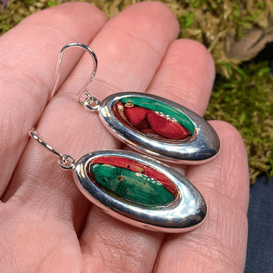 Heathergems Celtic Teardrop Earrings - Red