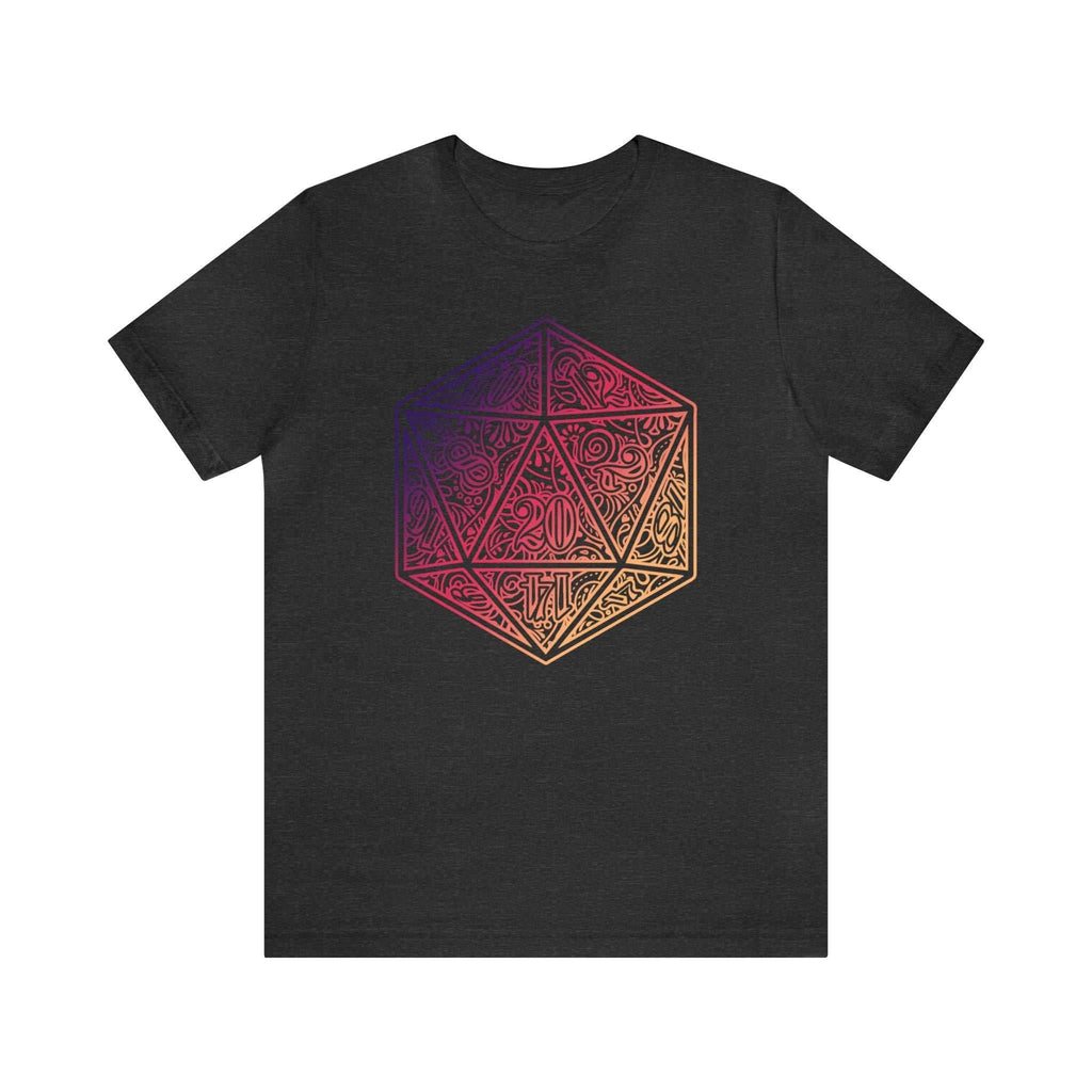 Ombre Ornamental Dice Shirt - Dark Grey Heather / S